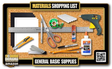 diorama supplies and materials.